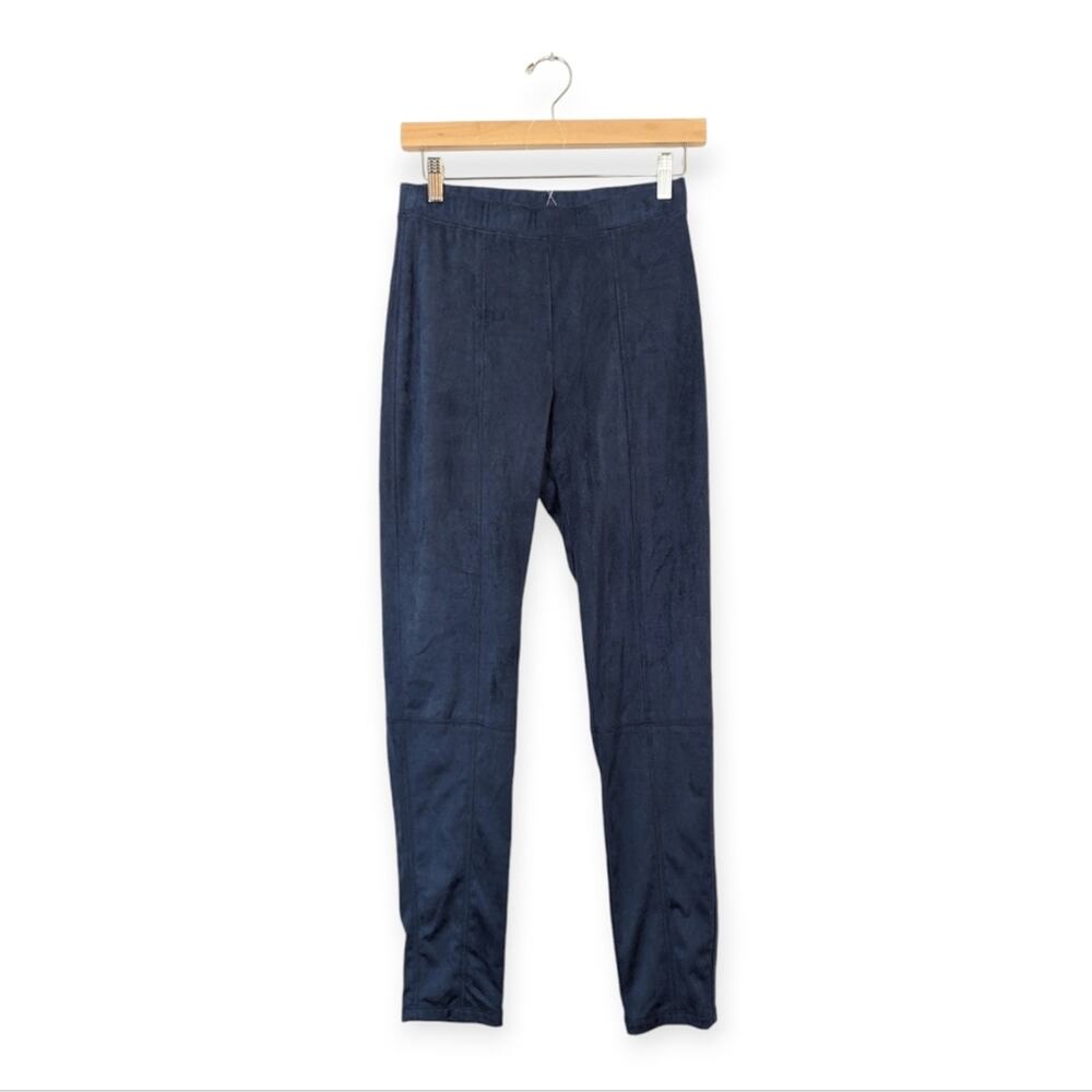 NWT Max Mara Leisure Blue Faux Suede Brera Carrot Pants Size S